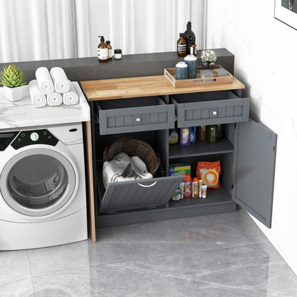 Tilt-Out Kitchen Trash Cabinet, Drawers, Adjustable Shelf