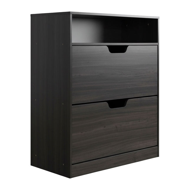 Tilt-Out Shoe Cabinet with Adjustable Dividers