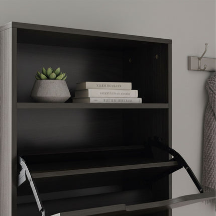 Tilt-Out Shoe Cabinet with Adjustable Dividers