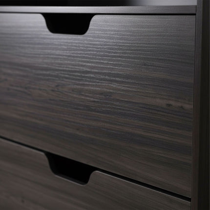 Kippbarer Schuhschrank mit offenem Regal
