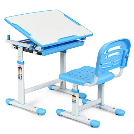 Kantelbaar kinderbureau, jeugdbureau, blauw