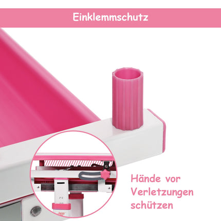 Neigbarer Kinderschreibtisch, Jugendschreibtisch, rosa