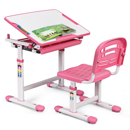 Neigbarer Kinderschreibtisch, Jugendschreibtisch, rosa