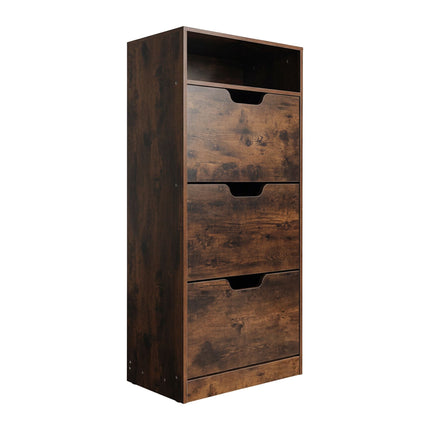 Kippschuhschrank mit verstellbaren Fächern und Regal