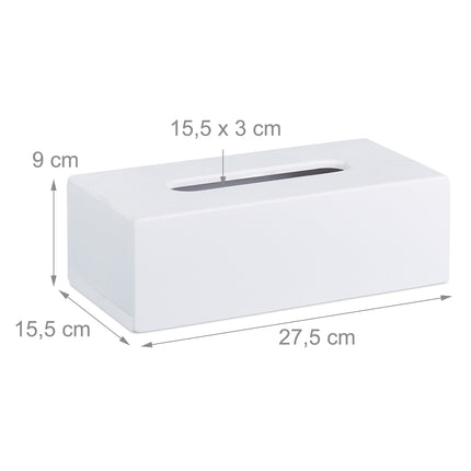 Kosmetiktücherbox Bambus Weiß