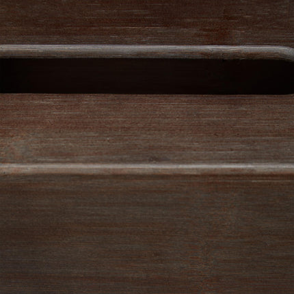Tissue box in bamboo dark brown