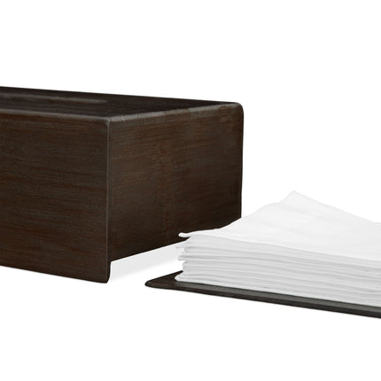 Tissue box in bamboo dark brown