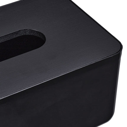 Tissue box with bamboo lid