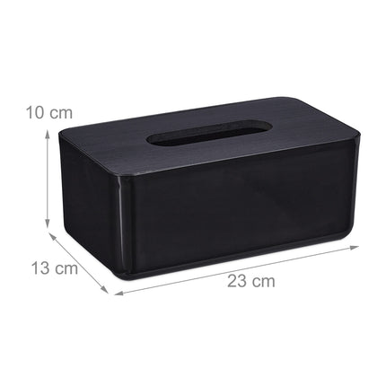 Tissue box with bamboo lid