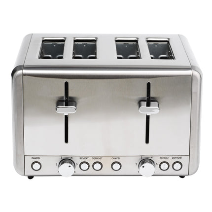 Grille-pain 4 tranches 1000W BR420 Inox