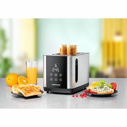 Toaster Sunny TO 850 Edelstahl LED-Display Touch Control