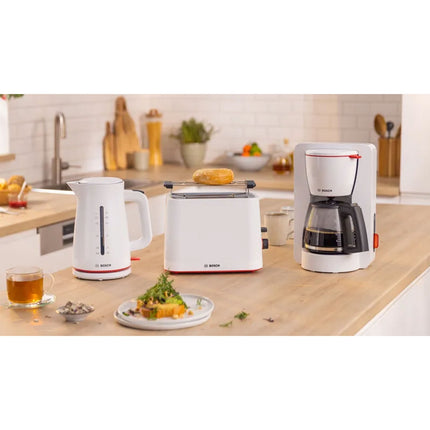 Toaster TAT3M121, weiß, 950 W, Bagel-Funktion.