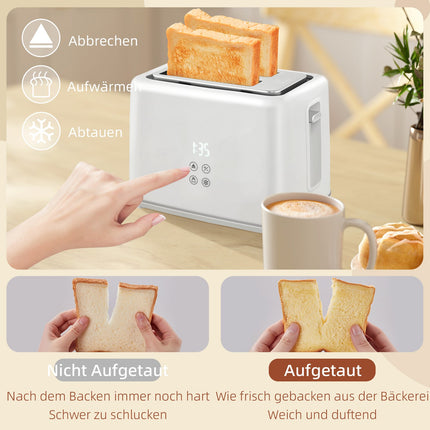 Toaster- und Wasserkocher-Set, 7 Bräunungsstufen, Edelstahl