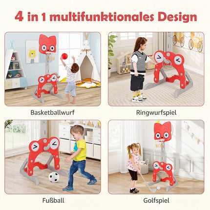 Toddler Basketball Hoop & Soccer Goal – 4-in-1 Sports Set