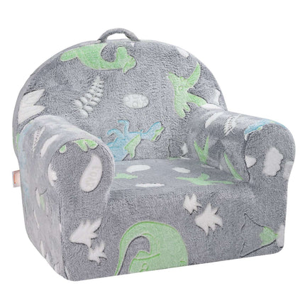 Toddler Chair Sofa Bed, Glow-in-the-Dark, Grey