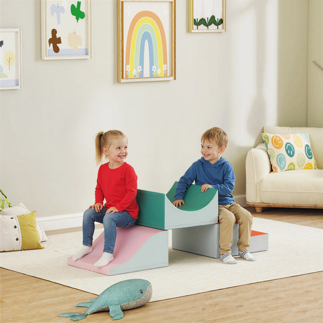 Kletter- & Krabbelset für Kleinkinder, 3-teilig, Hellgrau