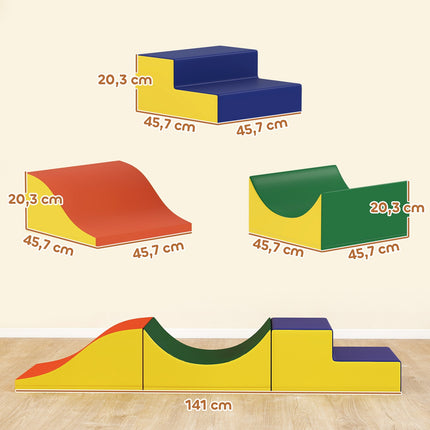Kleinkind-Kletterset, 3-teilig, Schaumstoff, gelbes Leder