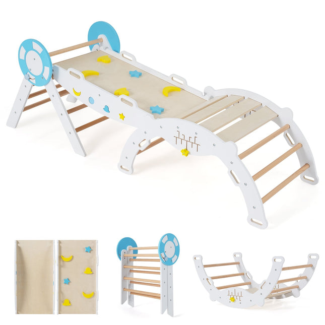 Kleinkind-Kletterset mit Rutsche, Bogen & Bausteinen