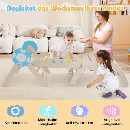 Klettergerüst für Kleinkinder mit Rutsche, Bogen und Blöcken