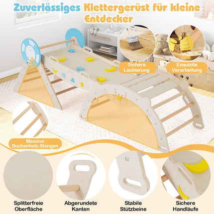 Klettergerüst für Kleinkinder mit Rutsche, Bogen und Blöcken