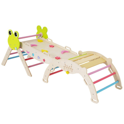 Kleinkinder-Kletterset mit Rutsche, Rampe & Bogen – 7-in-1 Spielset