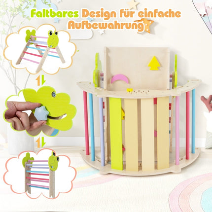 Kleinkinder-Kletterset mit Rutsche, Rampe & Bogen – 7-in-1 Spielset