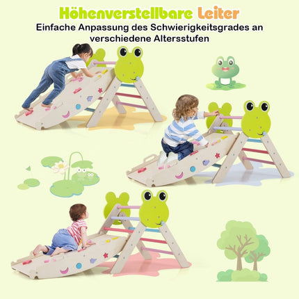 Kleinkinder-Kletterset mit Rutsche, Rampe & Bogen – 7-in-1 Spielset