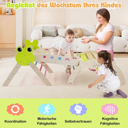 Kleinkinder-Kletterset mit Rutsche, Rampe & Bogen – 7-in-1 Spielset