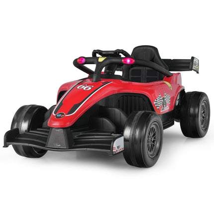Toddler Electric Car 12V Kids Car Toddler Electric Racing Car with Remote Control Red