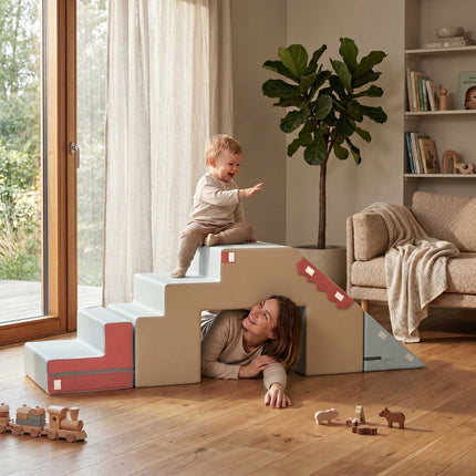 Schaumstoff-Kletterblöcke für Kleinkinder, 2-teiliges Set, abnehmbare Bezüge, Blau