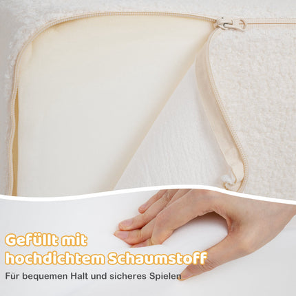 Kleinkinder-Schaumstoffspielset mit Bällebad & Sherpa-Bezügen
