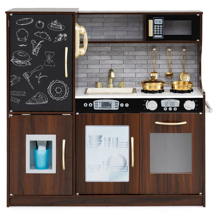 Toddler Pretend Kitchen Playset With Accessories, Sounds