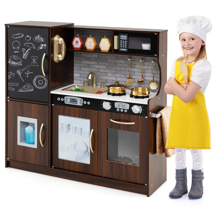 Toddler Pretend Kitchen Playset With Accessories, Sounds