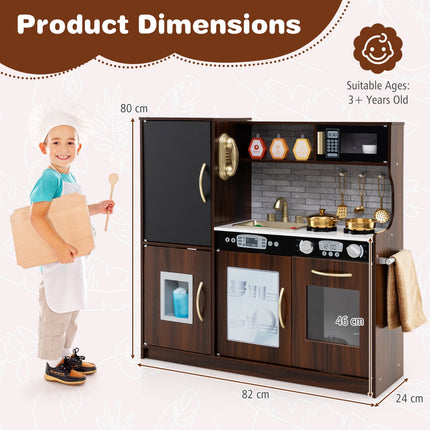 Toddler Pretend Kitchen Playset With Accessories, Sounds