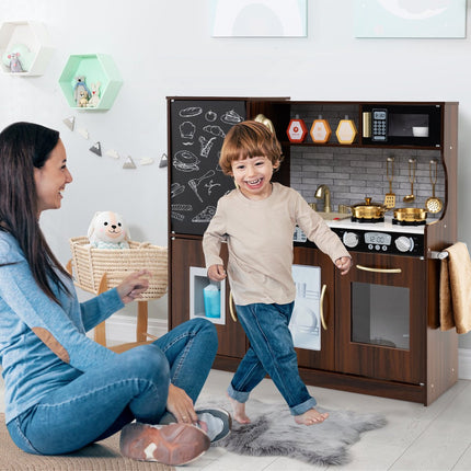 Toddler Pretend Kitchen Playset With Accessories, Sounds