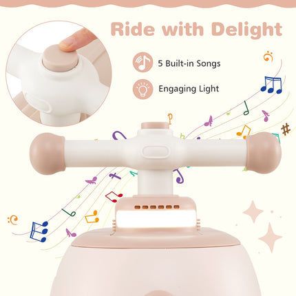 Toddler Ride-On Car With Trailer, Lights, Music, Storage