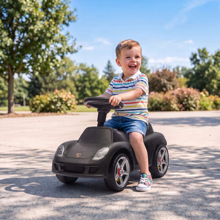 Toddler Ride-On Car with Lights & Sounds, Matte Black