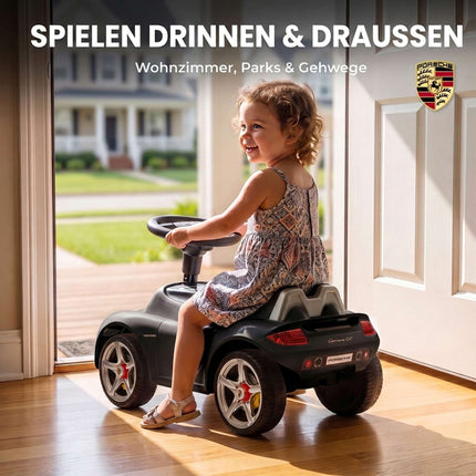 Toddler Ride-On Car with Lights & Sounds, Matte Black