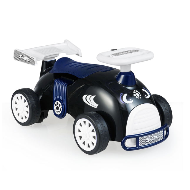 Kleinkinder-Rutschauto mit Musik & Stauraum – Haifisch-Design