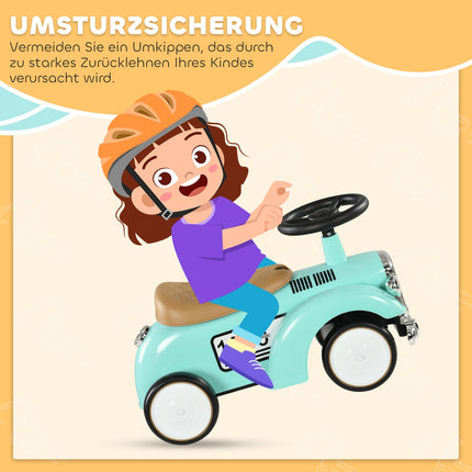 Kleinkind-Rutschauto mit Stauraum, Kippsicherung, Grün