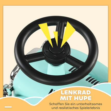 Kleinkind-Rutschauto mit Stauraum, Kippsicherung, Grün