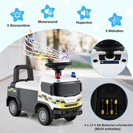 Kinderfahrzeug Polizei mit Lenkung und Stauraum