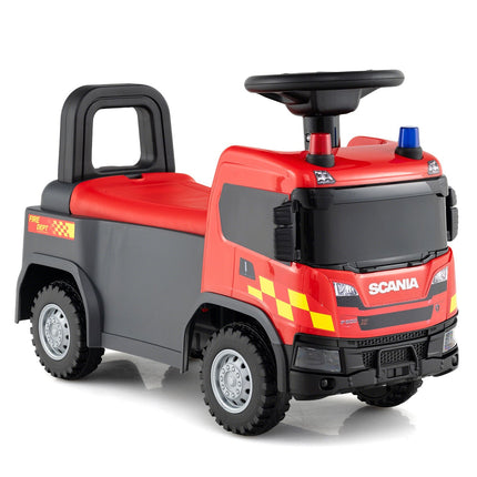 Toddler Ride-On Police Car with Steering & Storage