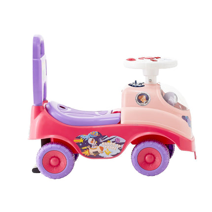 Toddler Ride-On Push Car, Horn Music, Storage, Pink