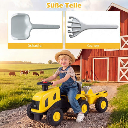Toddler Ride-On Push Car with Trailer, Ages 18-36 Months