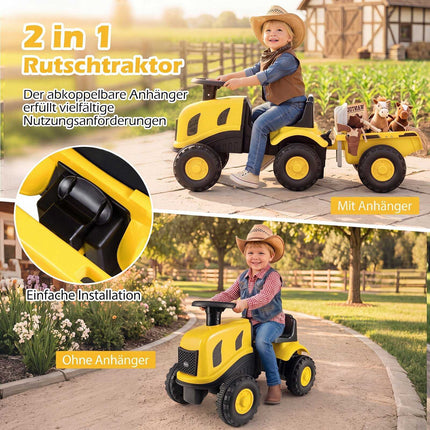 Toddler Ride-On Push Car with Trailer, Ages 18-36 Months