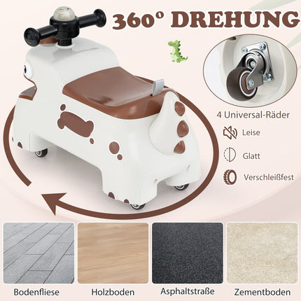 Kleinkinder-Rutschfahrzeug mit Stauraum, Lichtern und Geräuschen