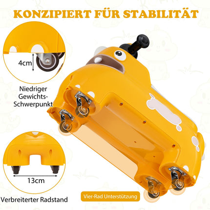 Toddler Ride-On Toy with Storage, Lights & Sounds