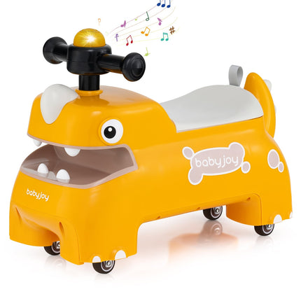 Toddler Ride-On Toy with Storage, Lights & Sounds