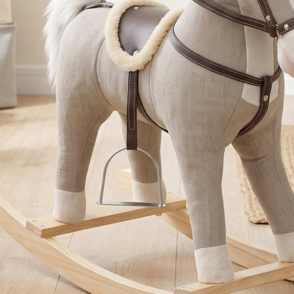 Toddler Rocking Horse with Sounds and Safety Handles, 12–36 Months, Grey